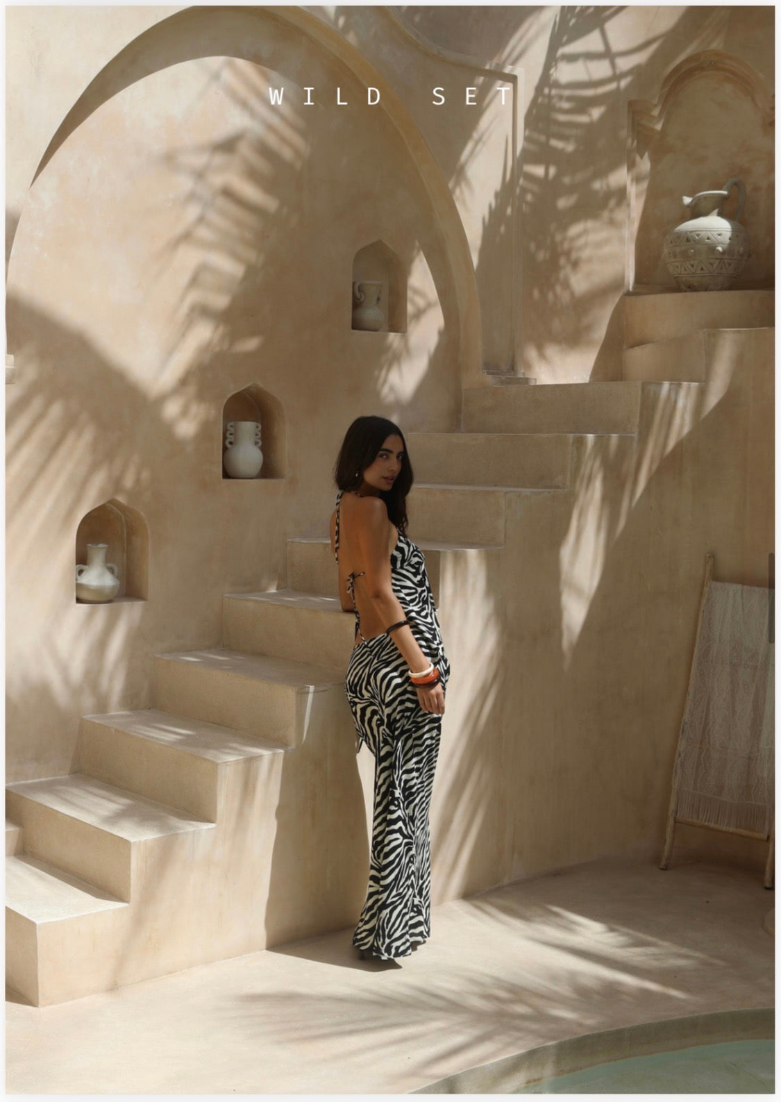 WILD SET – Ensemble Deux-Pièces Crop Top & Jupe Zèbre | by Paquita Exbrayat